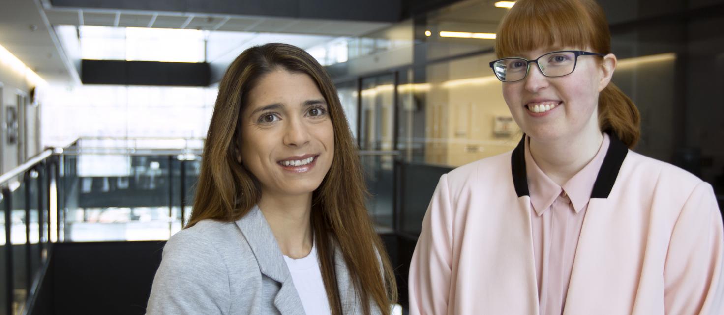 Photo of MScPhm graduate students Maria Marchese and Jessica Stover