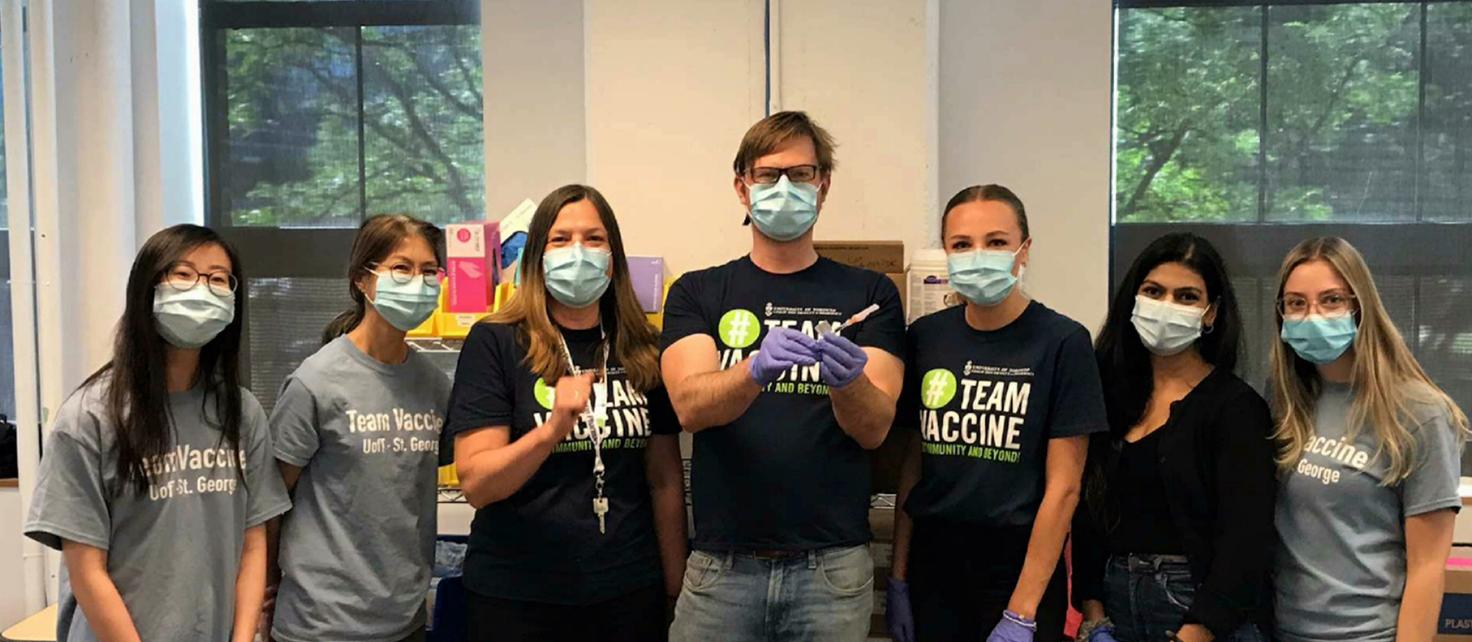 Vaccine team at McCaul vaccine centre