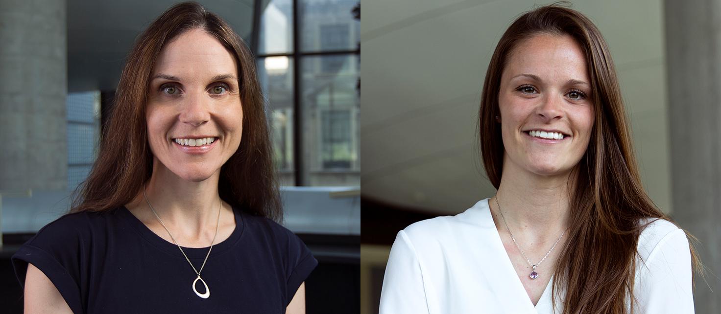 Portraits of Associate Professor Sara Guilcher and PhD candidate Lauren Cadel