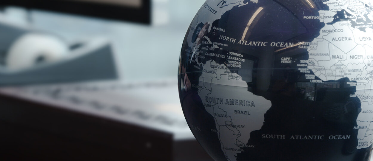 Photo of Globe sitting on a desk