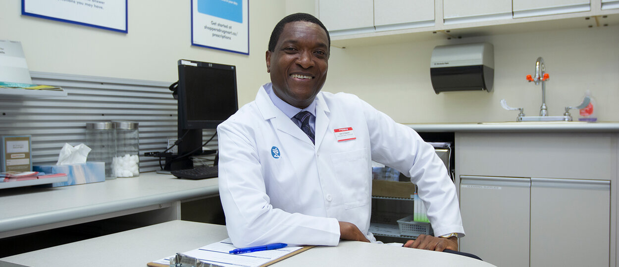 8T8 Alum Ian Stewart photographed at his Shoppers Drug Mart location