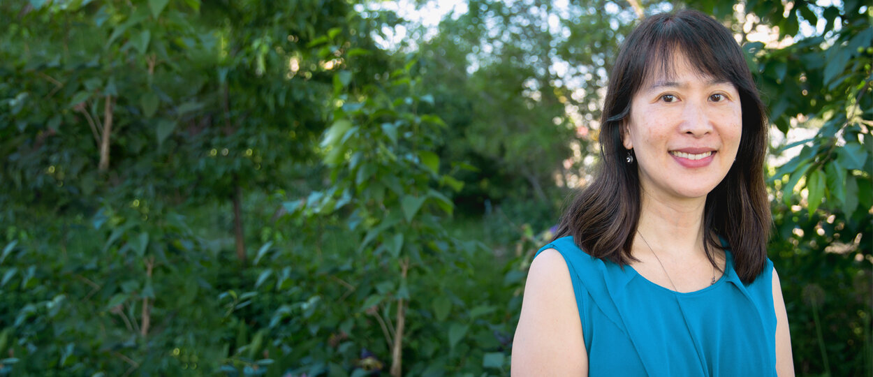 Portrait of Pharmacist Alice Tseng outdoors