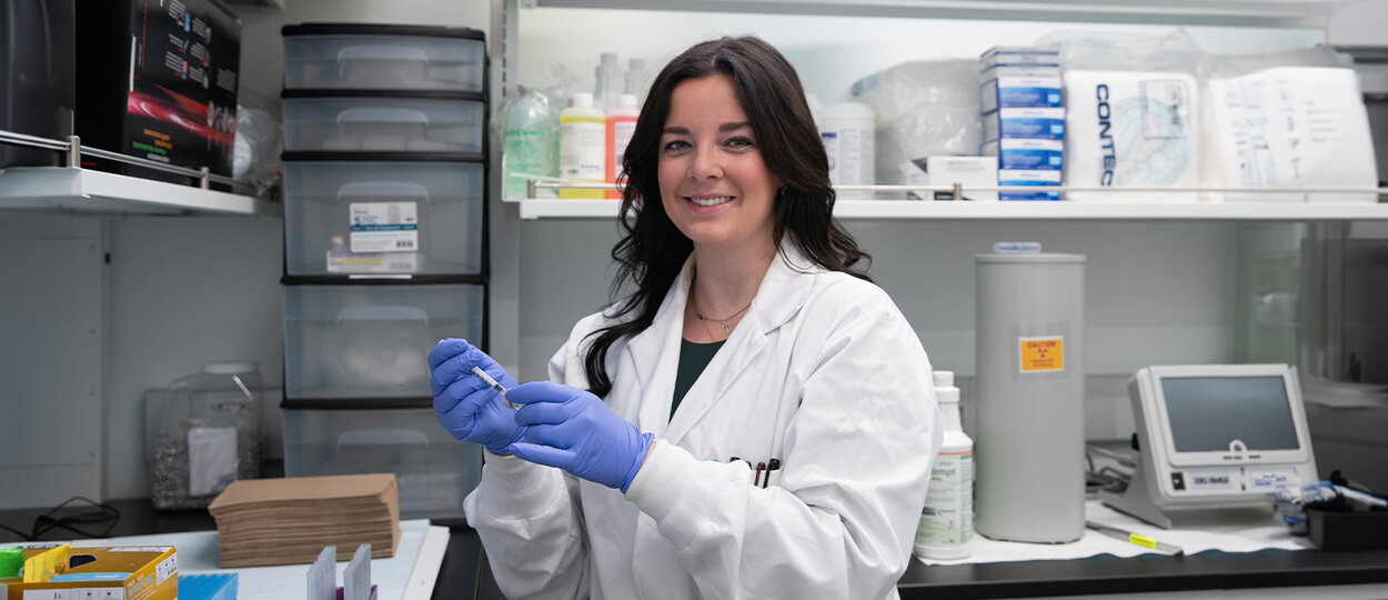 Stephanie Borlase, PhD student at the Leslie Dan Faculty of Pharmacy