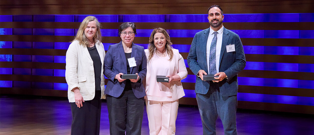 Alison Thompson, Acting Associate Dean, Academic, with Assistant Professors Certina Ho and Andrea Swanson, and Michael Saikali