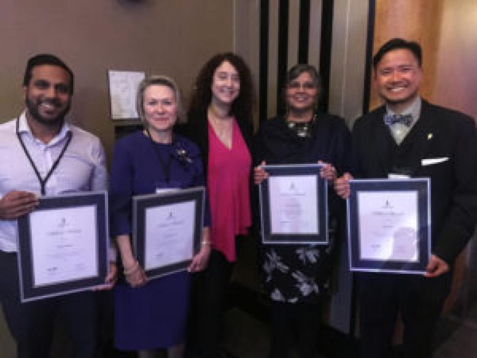 From left: Pritesh Mistry, Anne Milochik, Lisa Dolovich, Ravinder Banait, Derek Ho