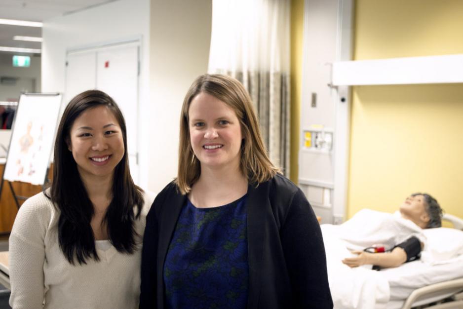 Jennifer Cheng, Registered Nurse at SickKids and Simulation Education Specialist with Natalie Crown, Assistant Professor Teaching Stream at the Leslie Dan Faculty of Pharmacy