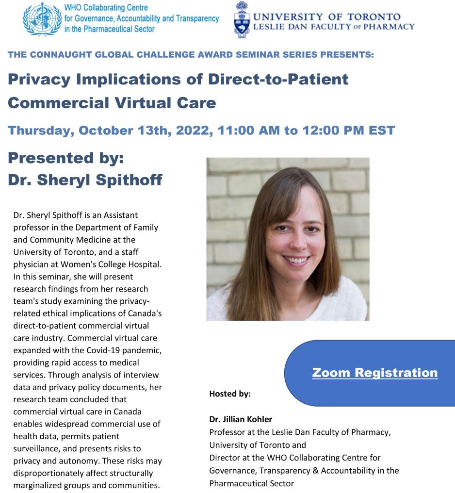 Privacy Implications of Direct-to-Patient Commercial Virtual Care Event Poster