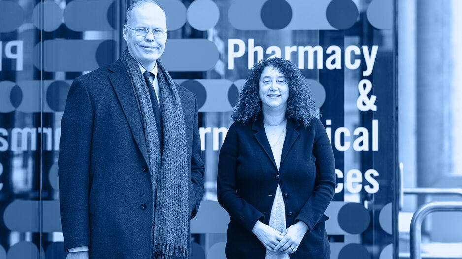 From left: Adalsteinn (Steini) Brown, Dean of the Dalla Lana School of Public Health and Lisa Dolovich, Dean of the Leslie Dan Faculty of Pharmacy