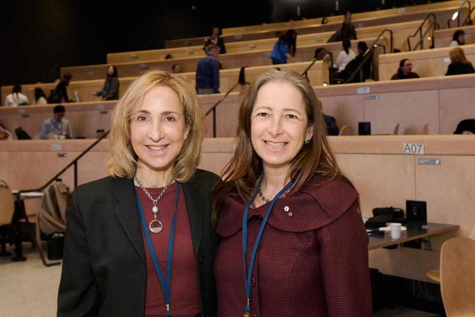 Amber Salzman, CEO of Epic Bio, with Molly Shoichet, scientific director of PRiME and Michael E. Charles Professor of Chemical Engineering