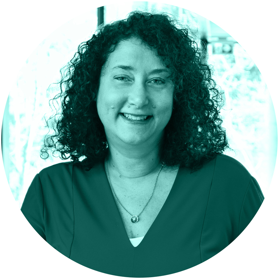 Portrait of Dean Lisa Dolovich with green tint