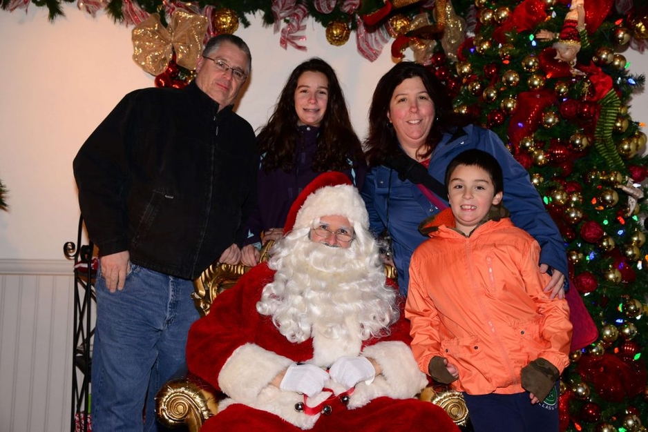 The Sheldrick family and Santa at the Distillery District Christmas Market in 2015