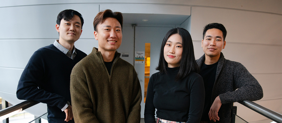 Team GloveLift: Tim Lee, Romin Yun, Belinda Gao, and Quoc Tran.