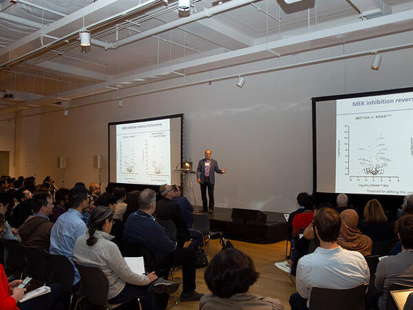Photo of Dr. James Wells presenting at the inaugural PRiME Symposium