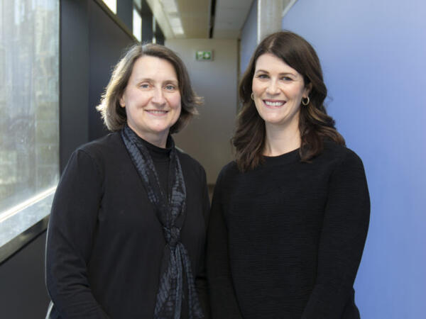 From left: Associate Professor Beth Sproule with PharmD alumni and current graduate student Laura Murphy.