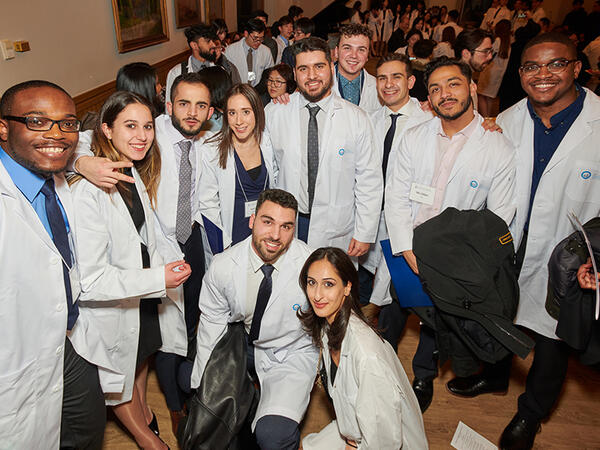 Group photo of PharmD students at the 2020 Whitecoat Ceremony