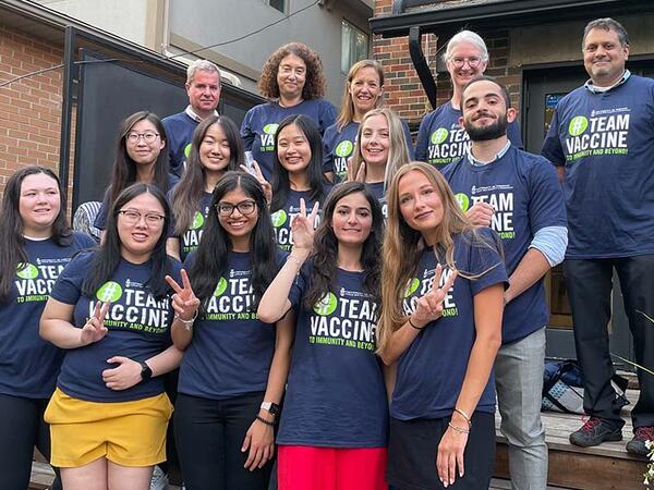 Vaccine Team photo at BBQ