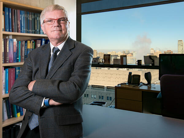 Professor Raymond Reilly in his office