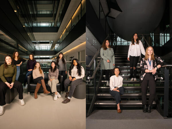 International Day of Women and Girls in Science 2023 Pharmaceutical Sciences students sitting in Leslie Dan Faculty of Pharmacy