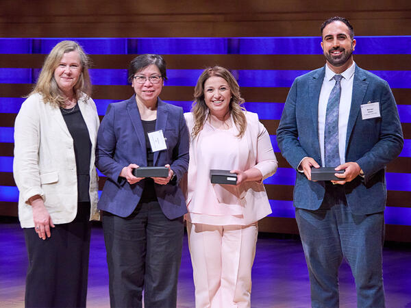 Alison Thompson, Acting Associate Dean, Academic, with Assistant Professors Certina Ho and Andrea Swanson, and Michael Saikali