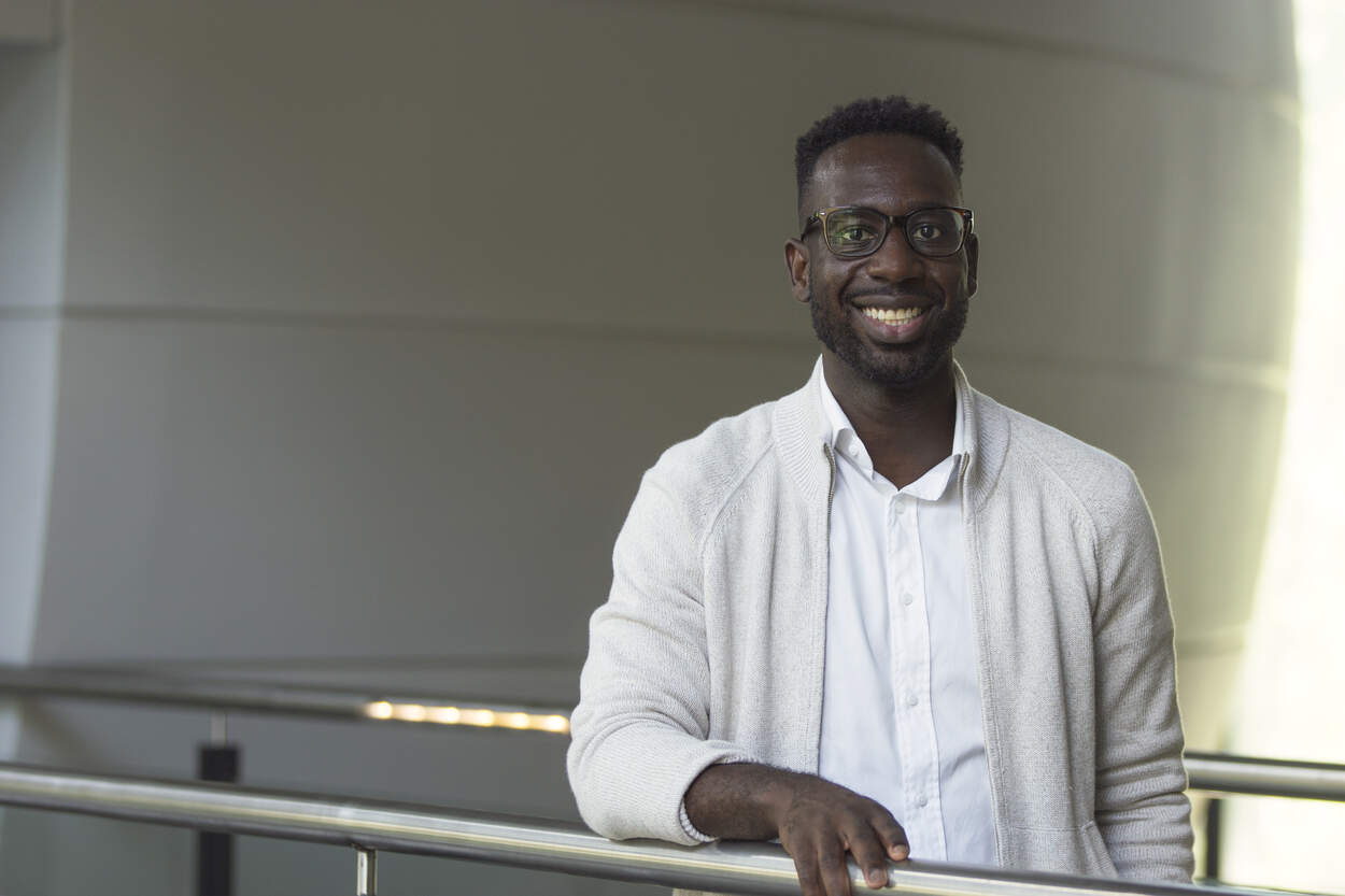 Posed Photo of Duke Boampong at the Leslie Dan Faculty of Pharmacy