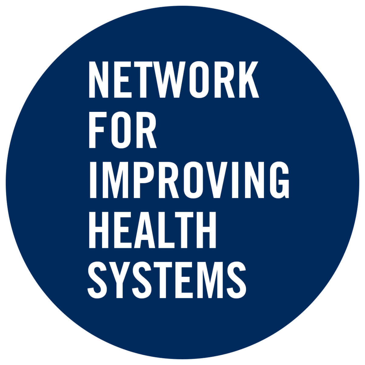 Network for Improving Health Systems white letters on blue background