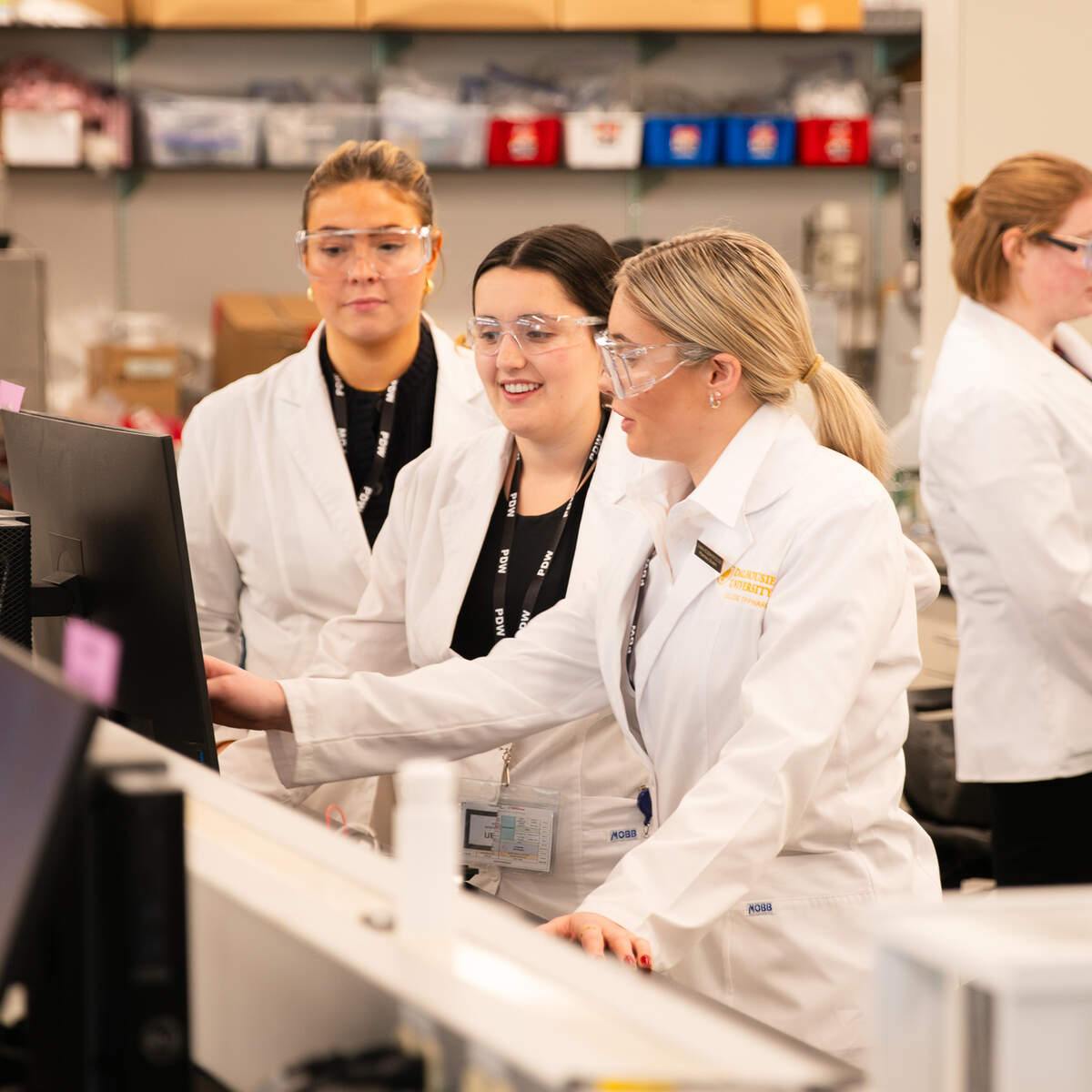 Students participating in a PDW competition at the Leslie Dan Faculty of Pharmacy.